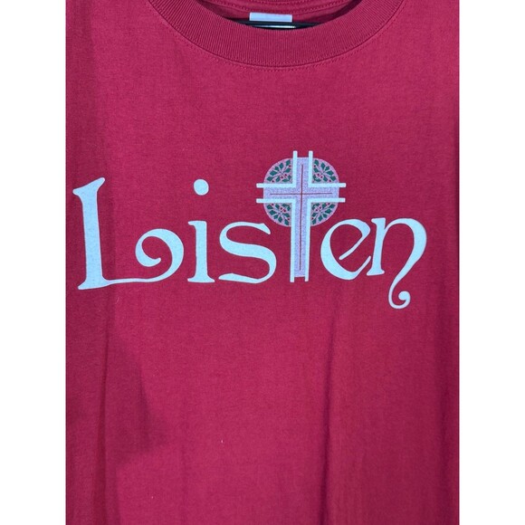Vintage Listen God Is Calling Religious Religion Cross Shirt XXL - Picture 4 of 9
